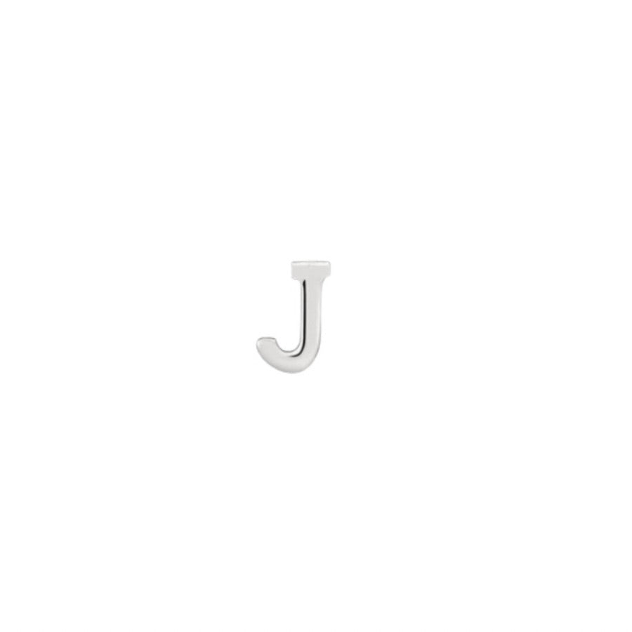 Silver Petite Letter J