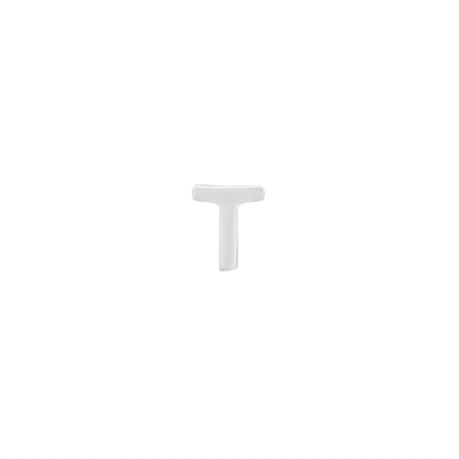 Silver Petite Letter T