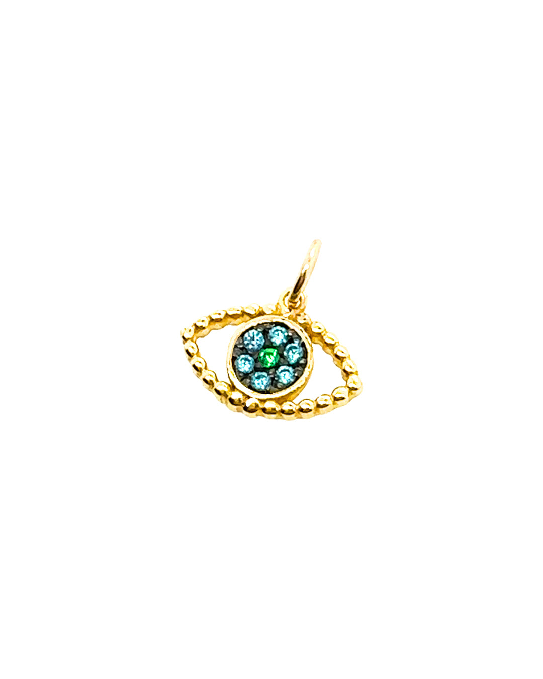 14k gold fill evil eye protection talisman necklace pendant charm