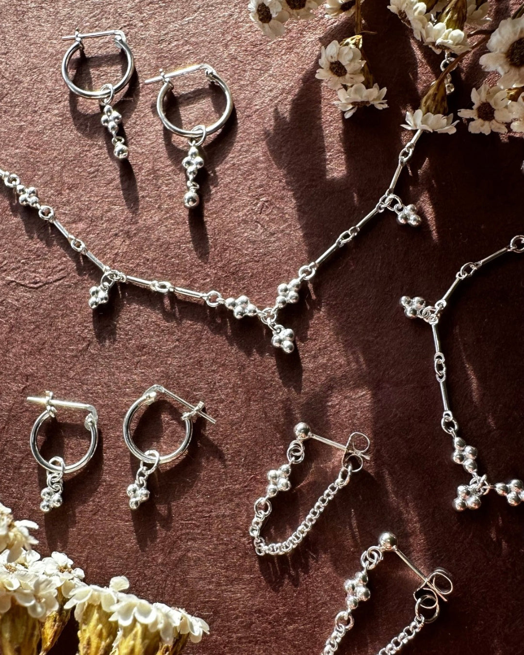 Sterling Silver Trinity Mini Spheres Ball Choker Necklace Australia