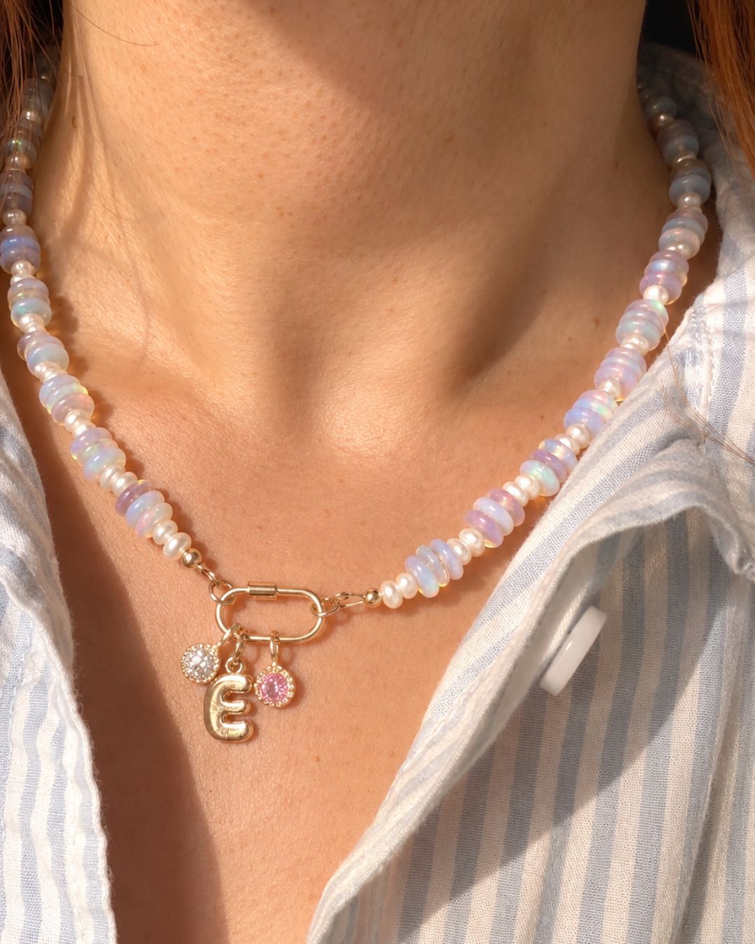Opaline Charm Holder Necklace