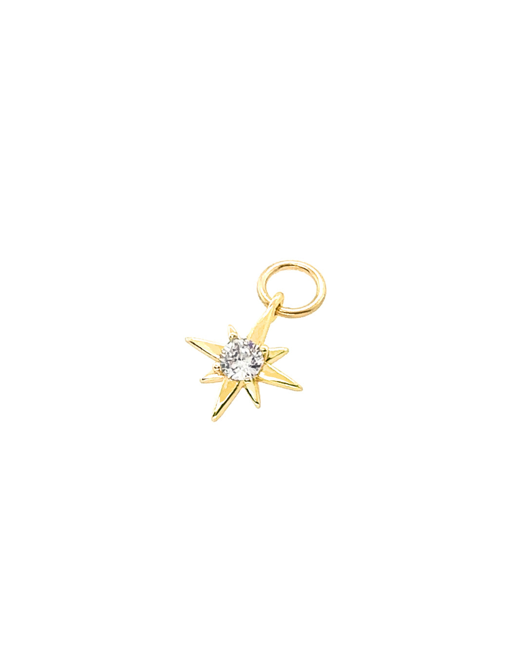 14k yellow gold fill North Star celestial earring charm for huggie hoops. Made in Australia. Minimal dainty jewellery melbourne