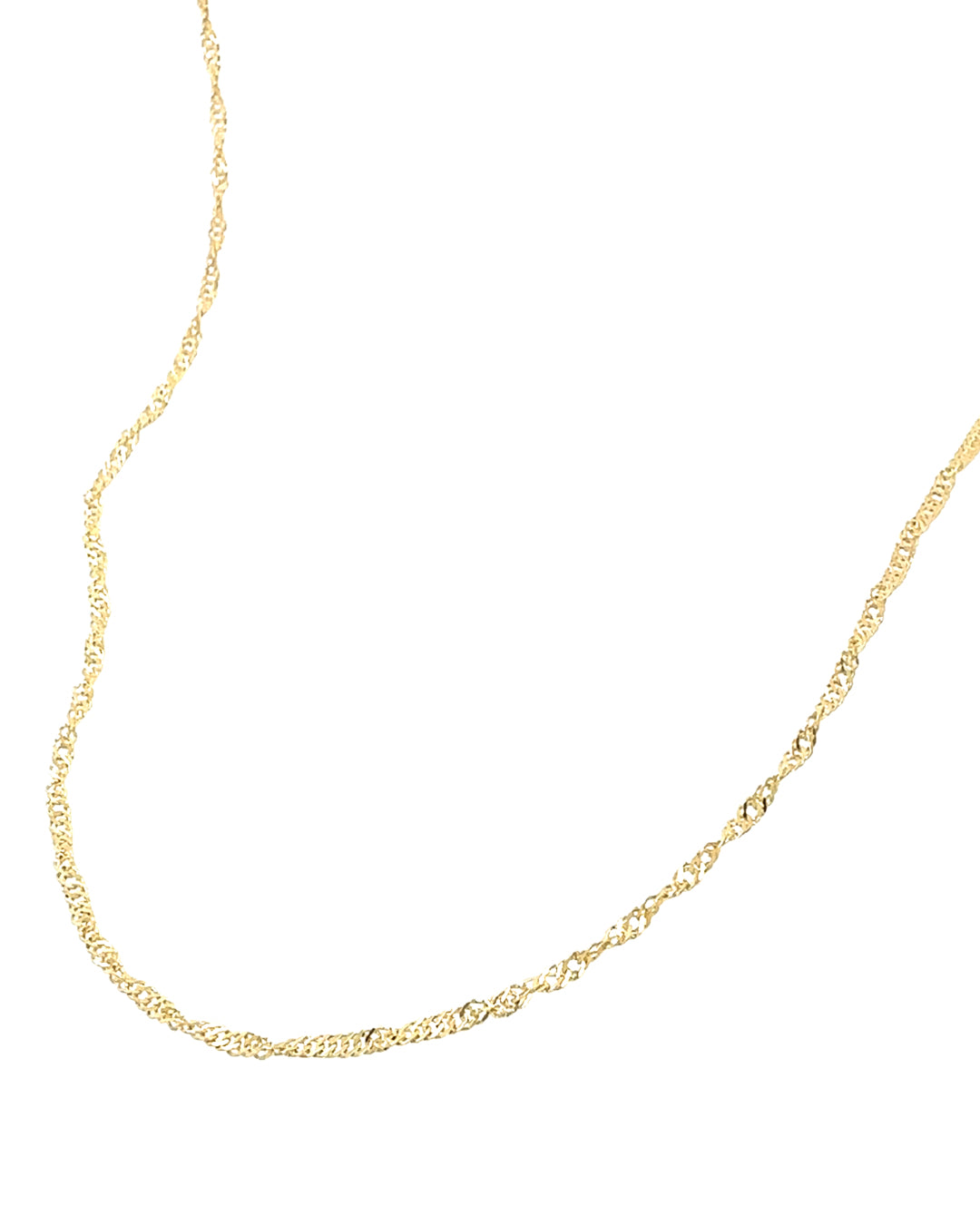 14k yellow gold fill singapore rope chain necklace