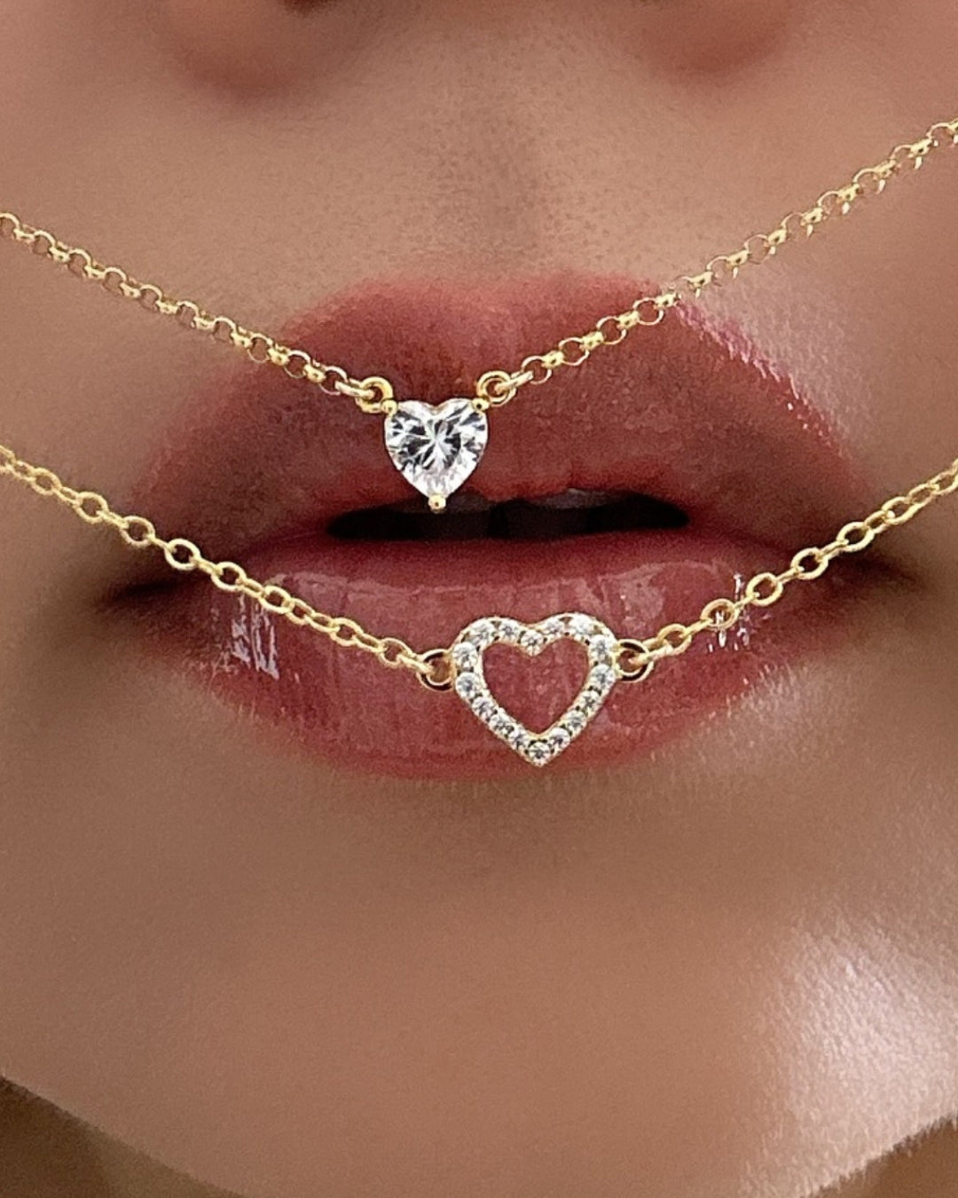 Gold heart-shaped necklace featuring a sparkling 5A grade cubic zirconia crystal, perfect for layering or gifting. Valentine’s Day gift, Galentine’s Day Gift, Bridesmaid Necklace, bridal jewellery.