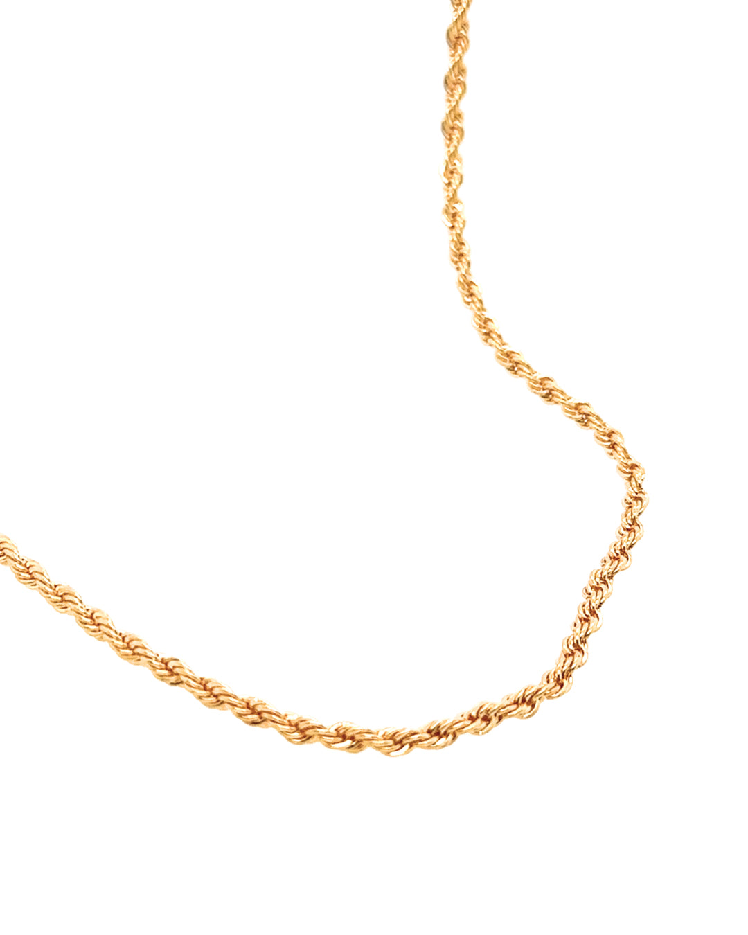 Gold fill chunky rope necklace