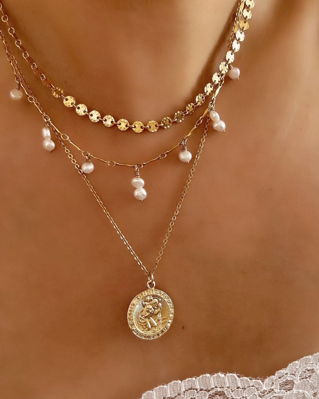 Pearl drop choker necklace with freshwater pearls and dainty pearl drop accents, designed and handmade in Australia. Freshwater pearl choker for a timeless, layered style.