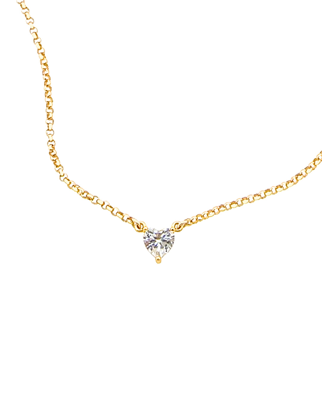 Gold heart-shaped necklace featuring a sparkling 5A grade cubic zirconia crystal, perfect for layering or gifting. Valentine’s Day gift, Galentine’s Day Gift, Bridesmaid Necklace, bridal jewellery.