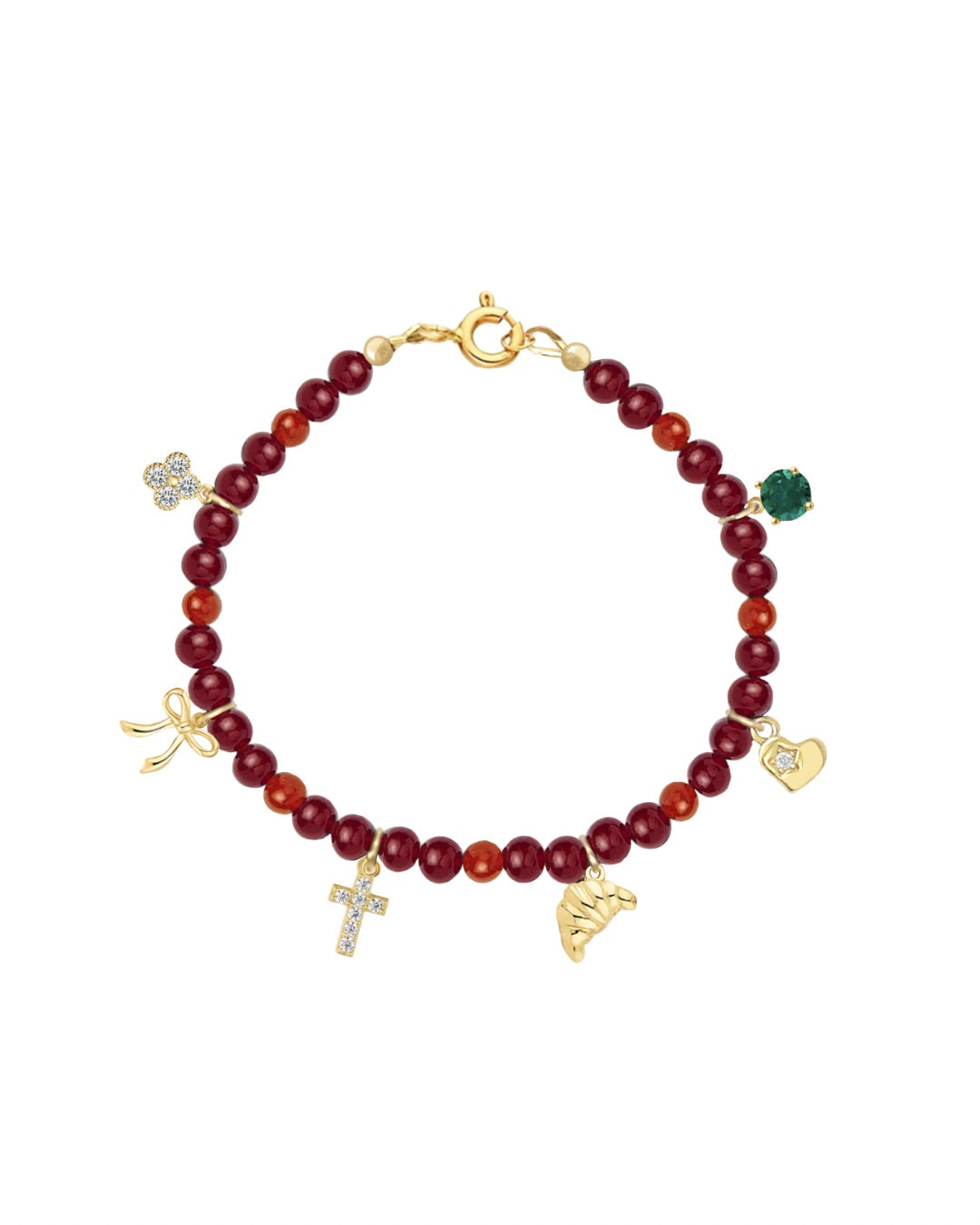 Garnet Charm Bracelet