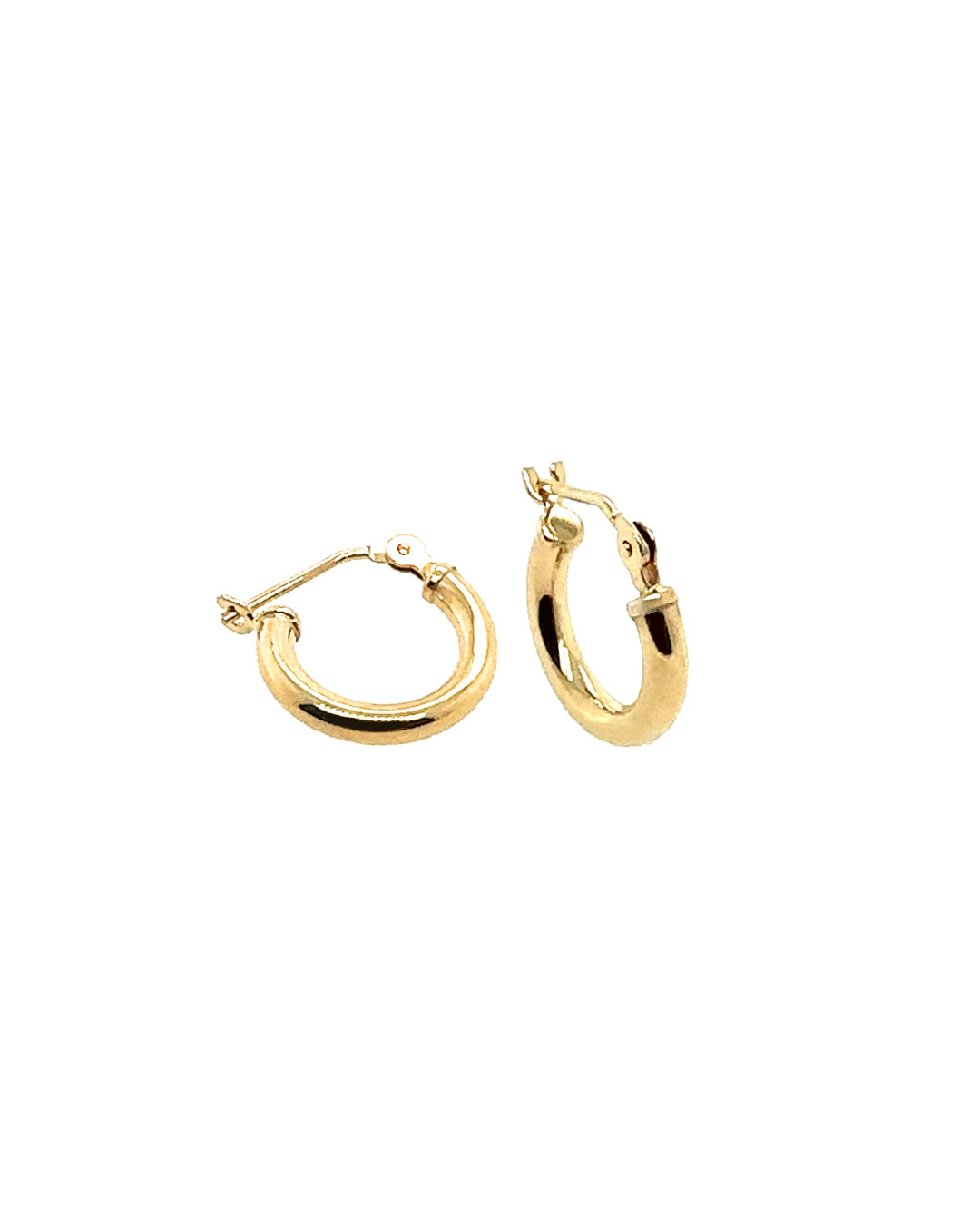 14k solid yellow gold hoop earrings