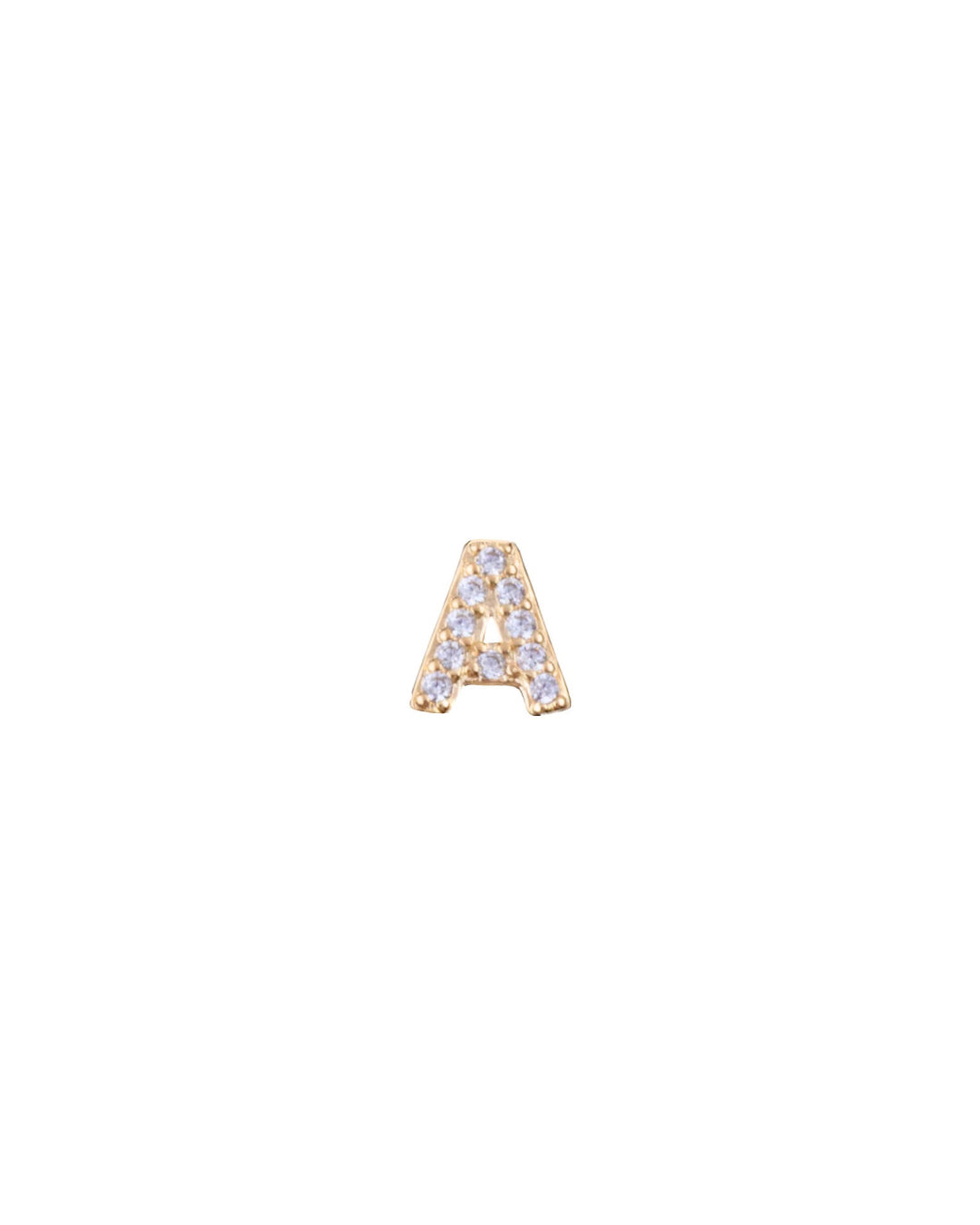 Gold Pavé Letter A