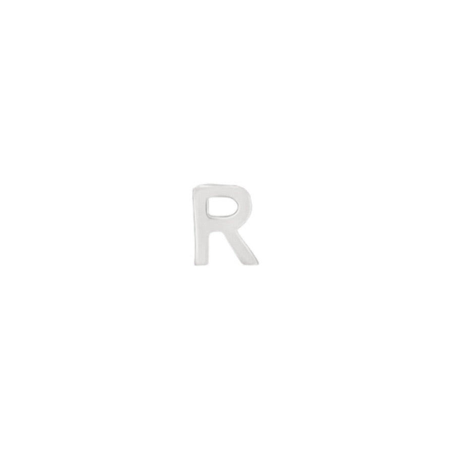 Silver Petite Letter R