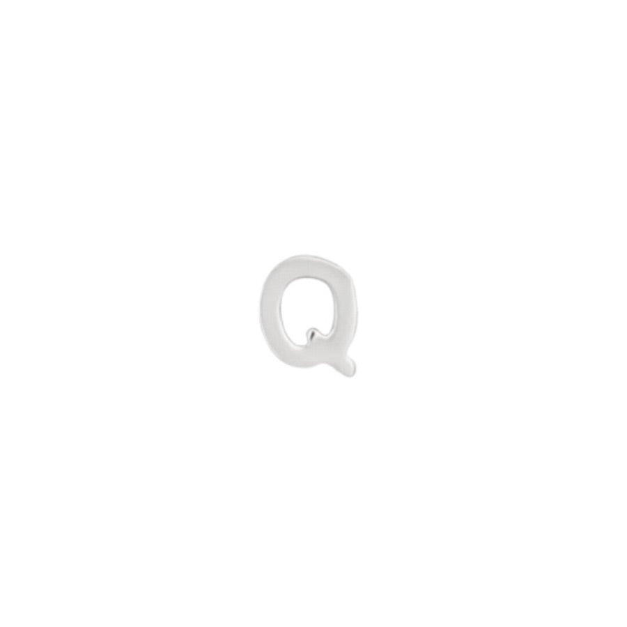 Silver Petite Letter Q