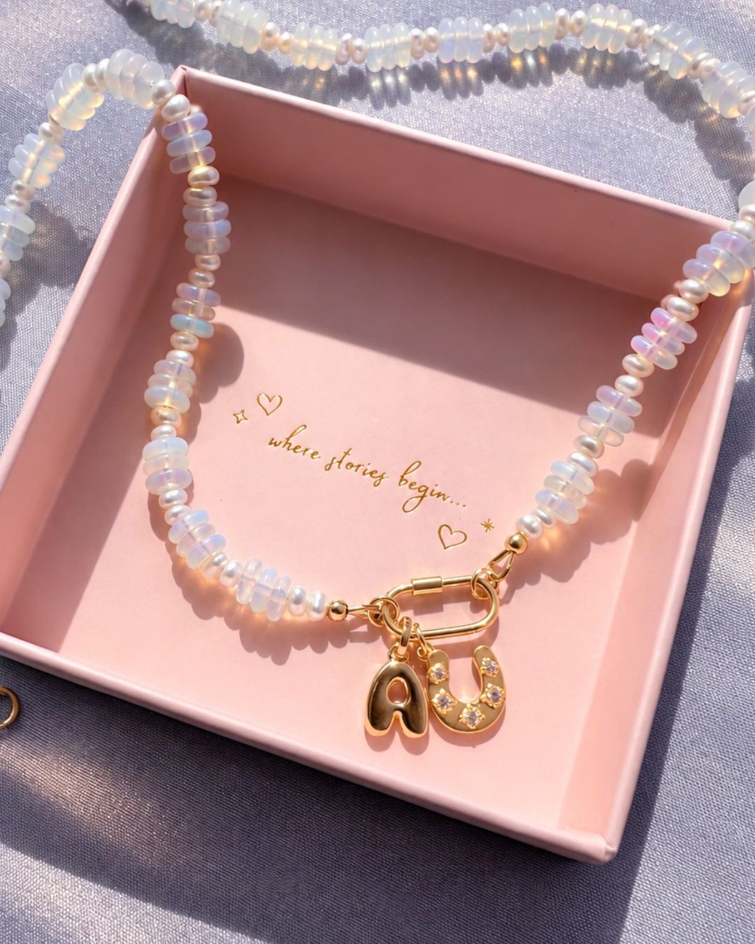 Opaline Charm Holder Necklace