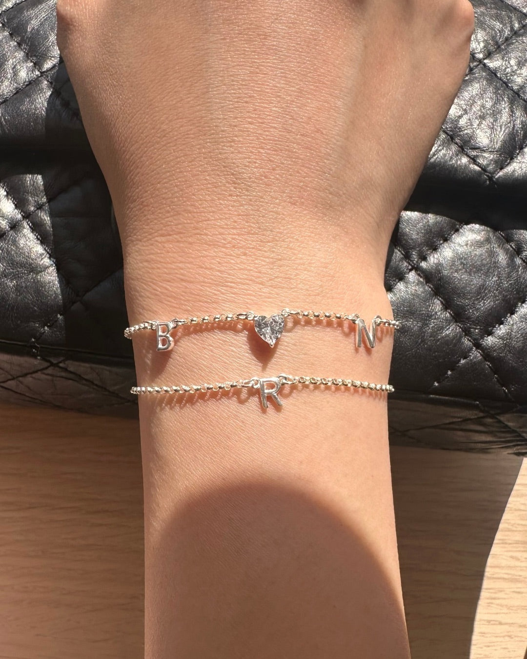 Silver Petite Initial Bracelet