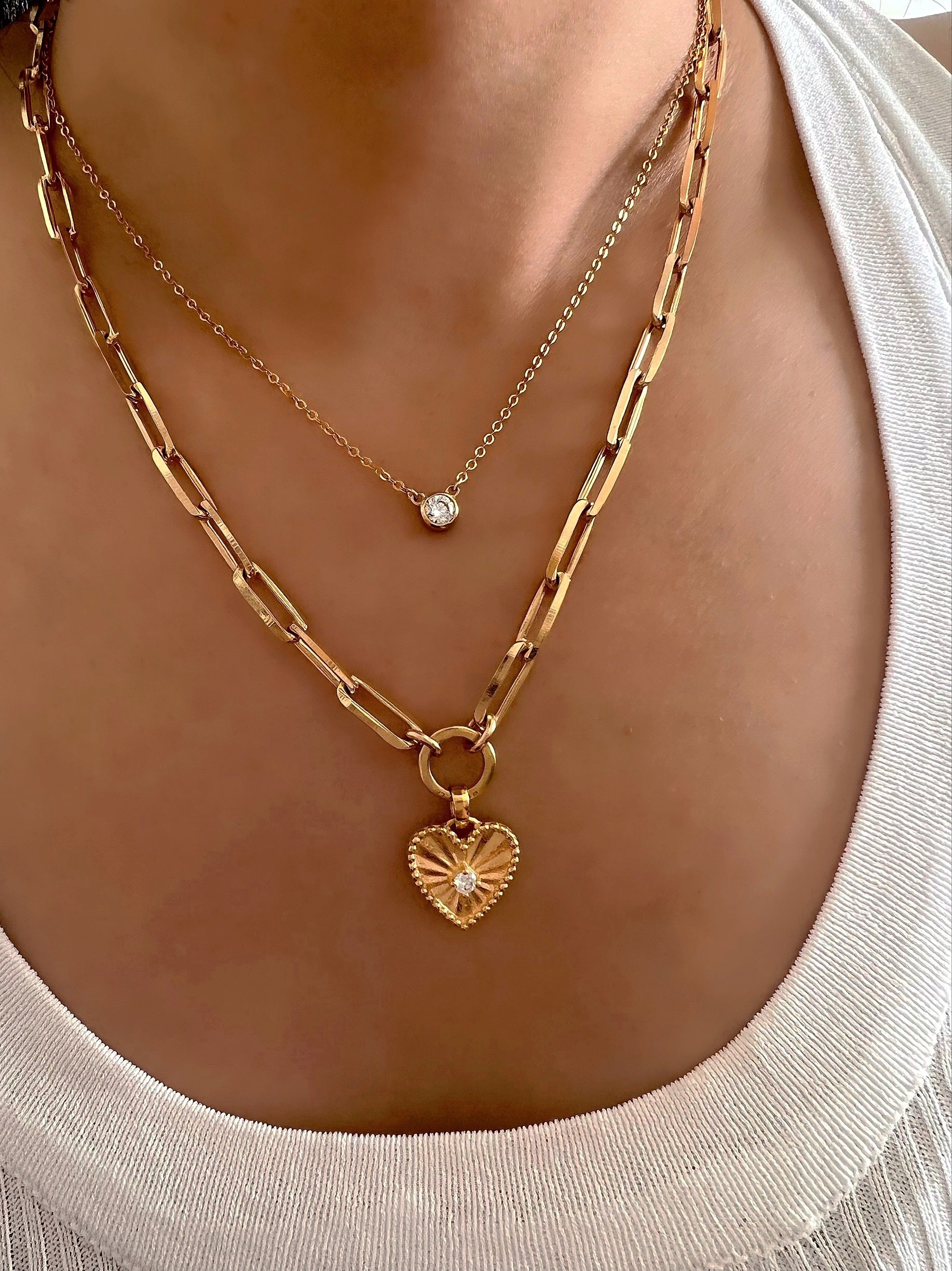 Classic Solitaire Necklace and Earrings Set
