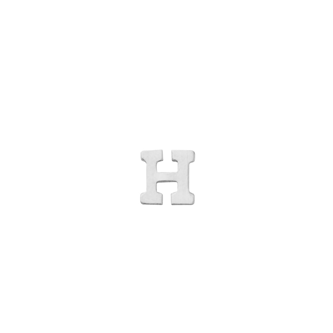 Classic Silver Letter H