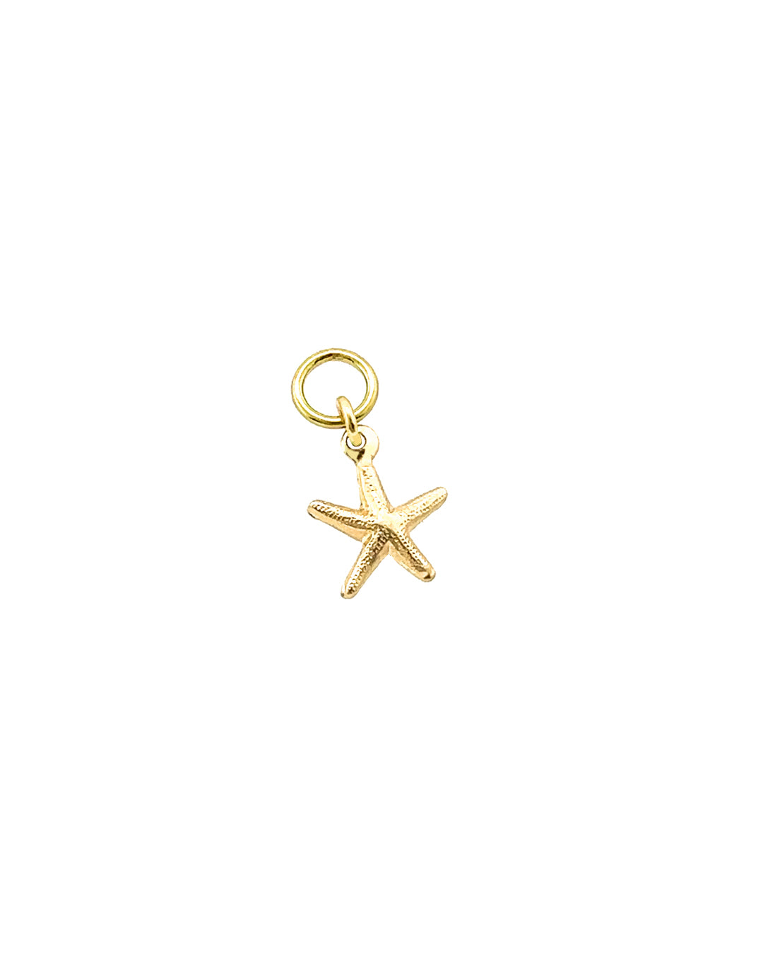 14k yellow gold fill starfish ocean seashell earring charm for huggie hoops. Made in Australia