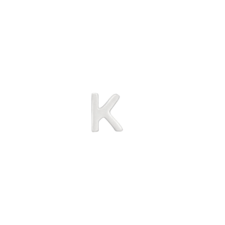 Silver Petite Letter K