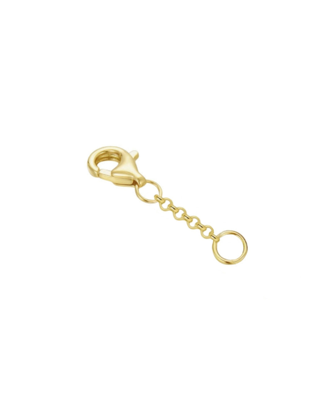 Romyli 2cm Pendant Connector in rolo style with clasp, shown on a necklace chain for layering pendants