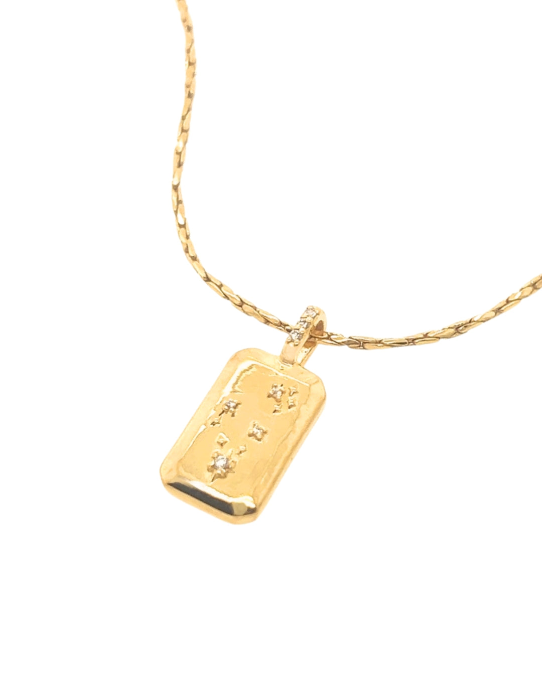 Gold Pisces Constellation Zodiac Star Sign Necklace