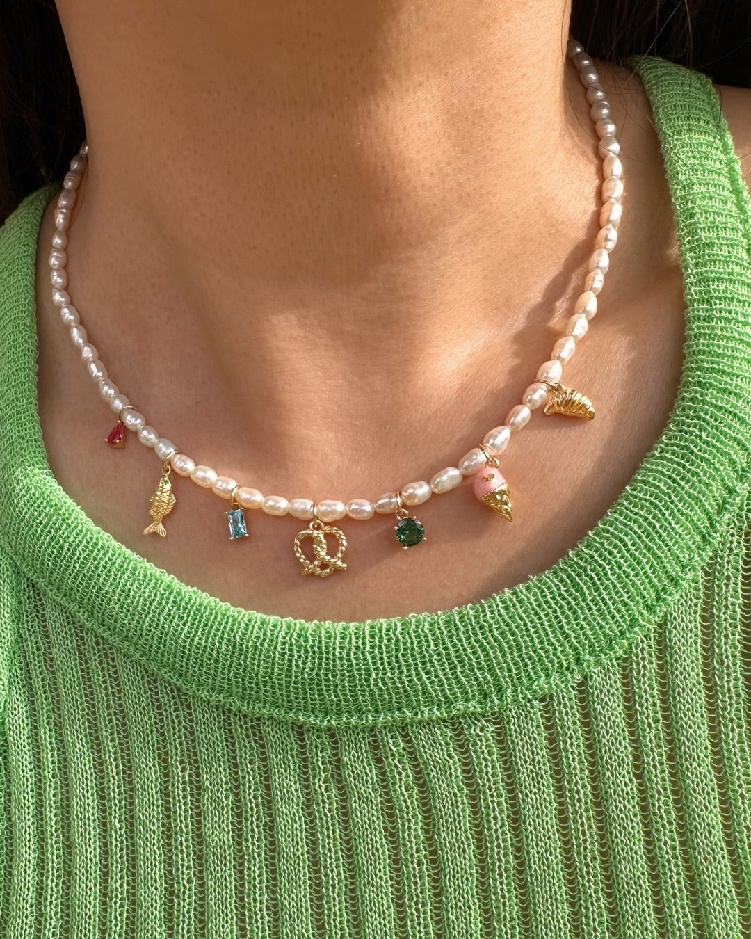 Pearl Charm Necklace