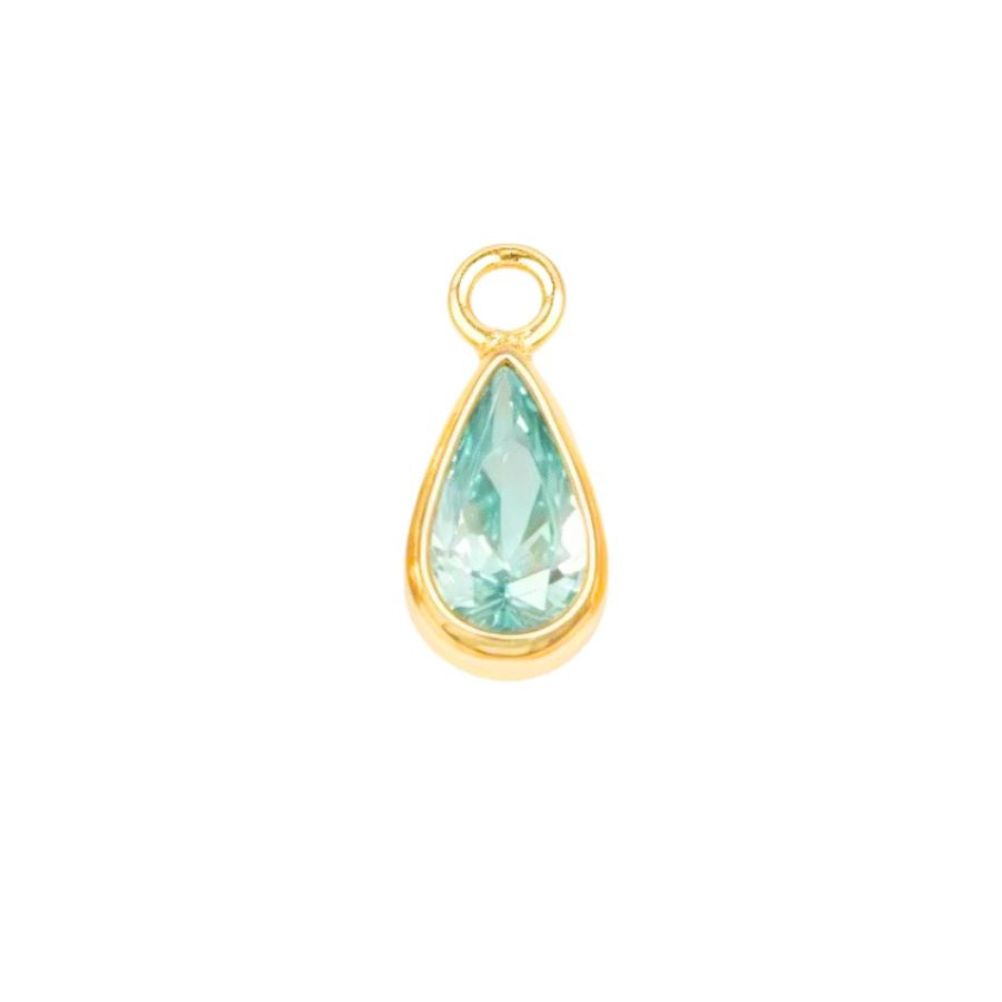 Gold December Teardrop Birthstone