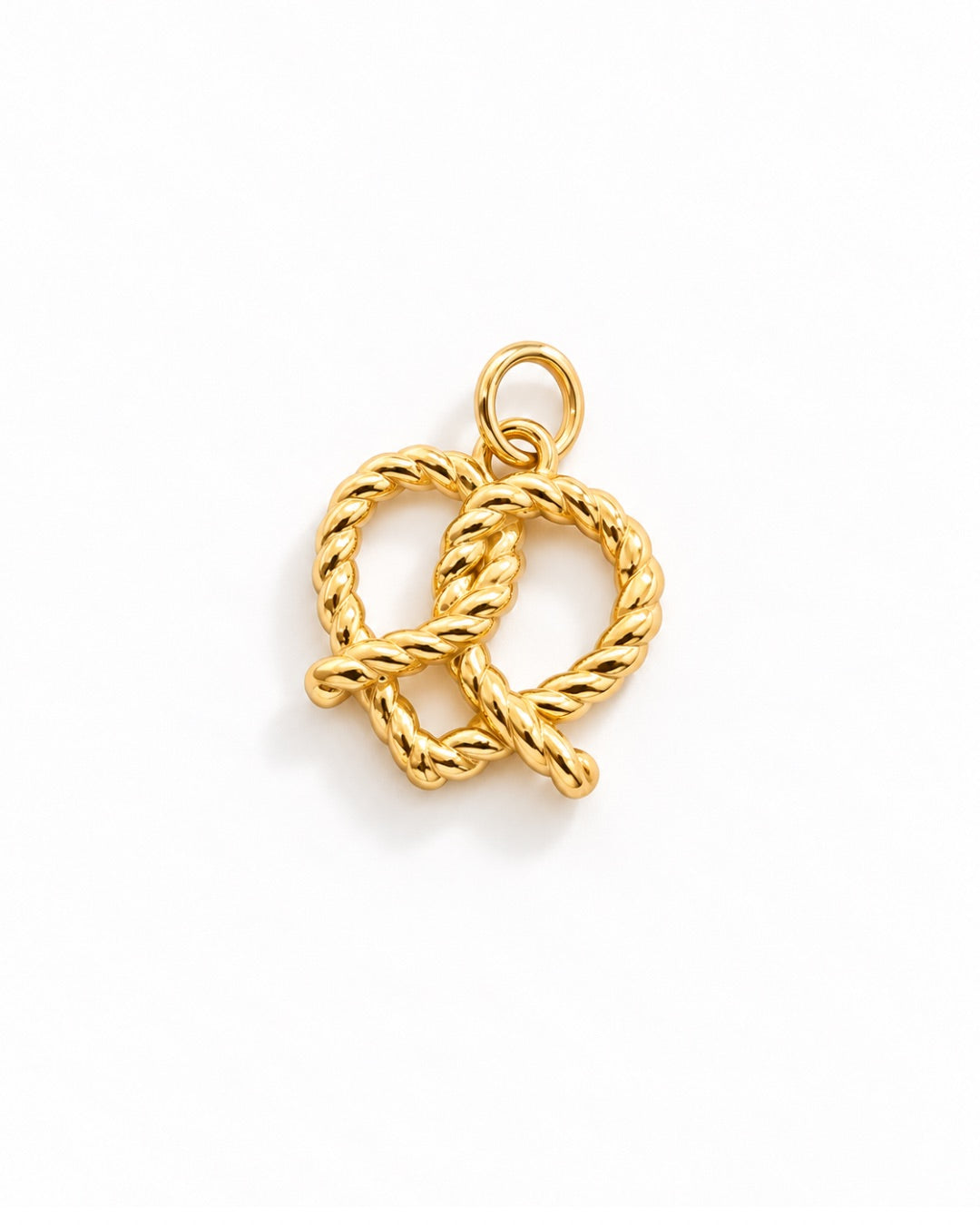 Gold Pretzel Heart Pendant