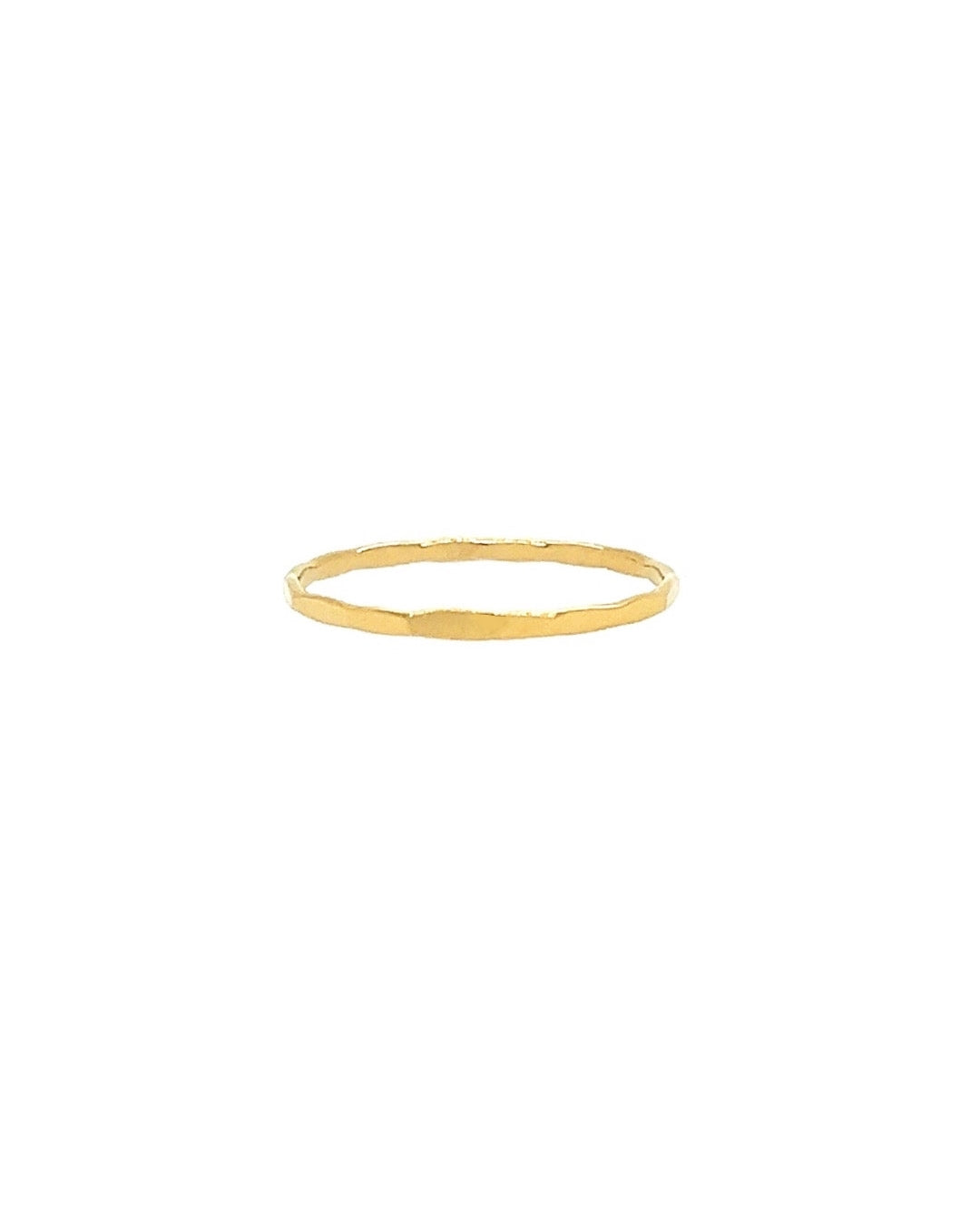 14k gold fill faceted stacking ring.