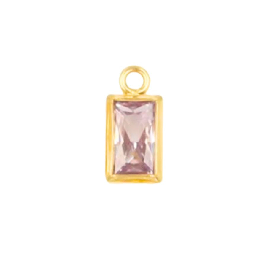Gold June Birthstone (Baguette)