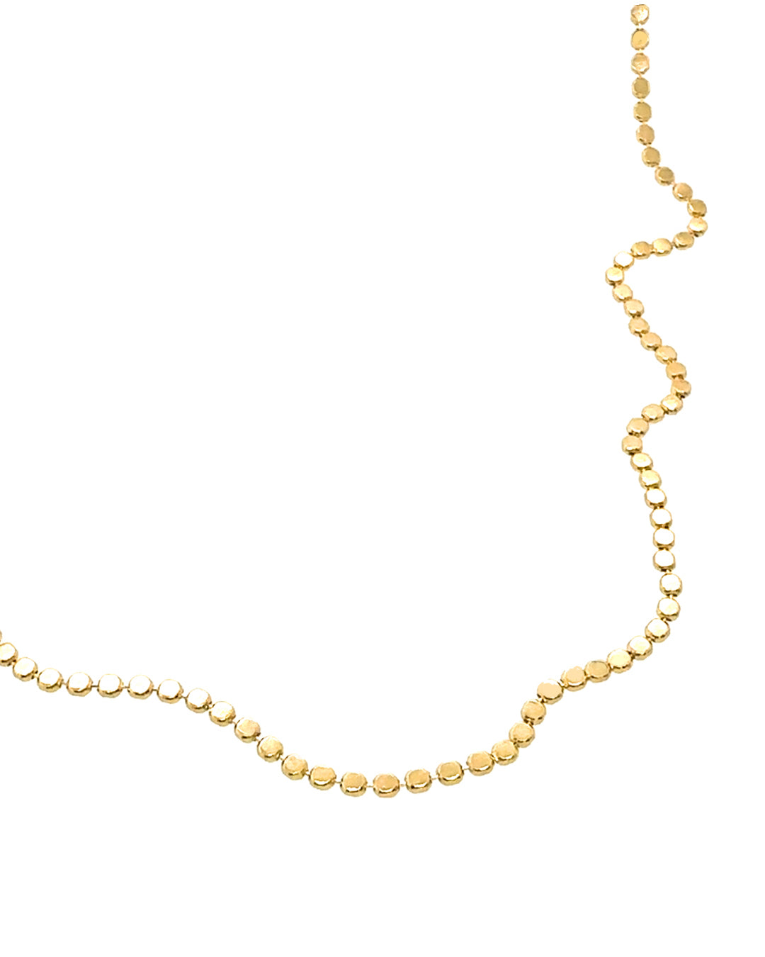 Gold petite faceted reflective choker necklace