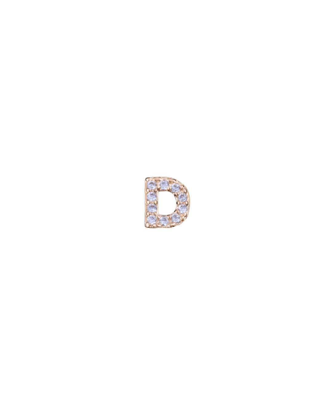 Gold Pavé Letter D