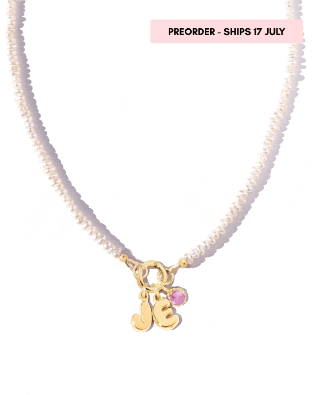Mini Pearl Charm Holder Necklace