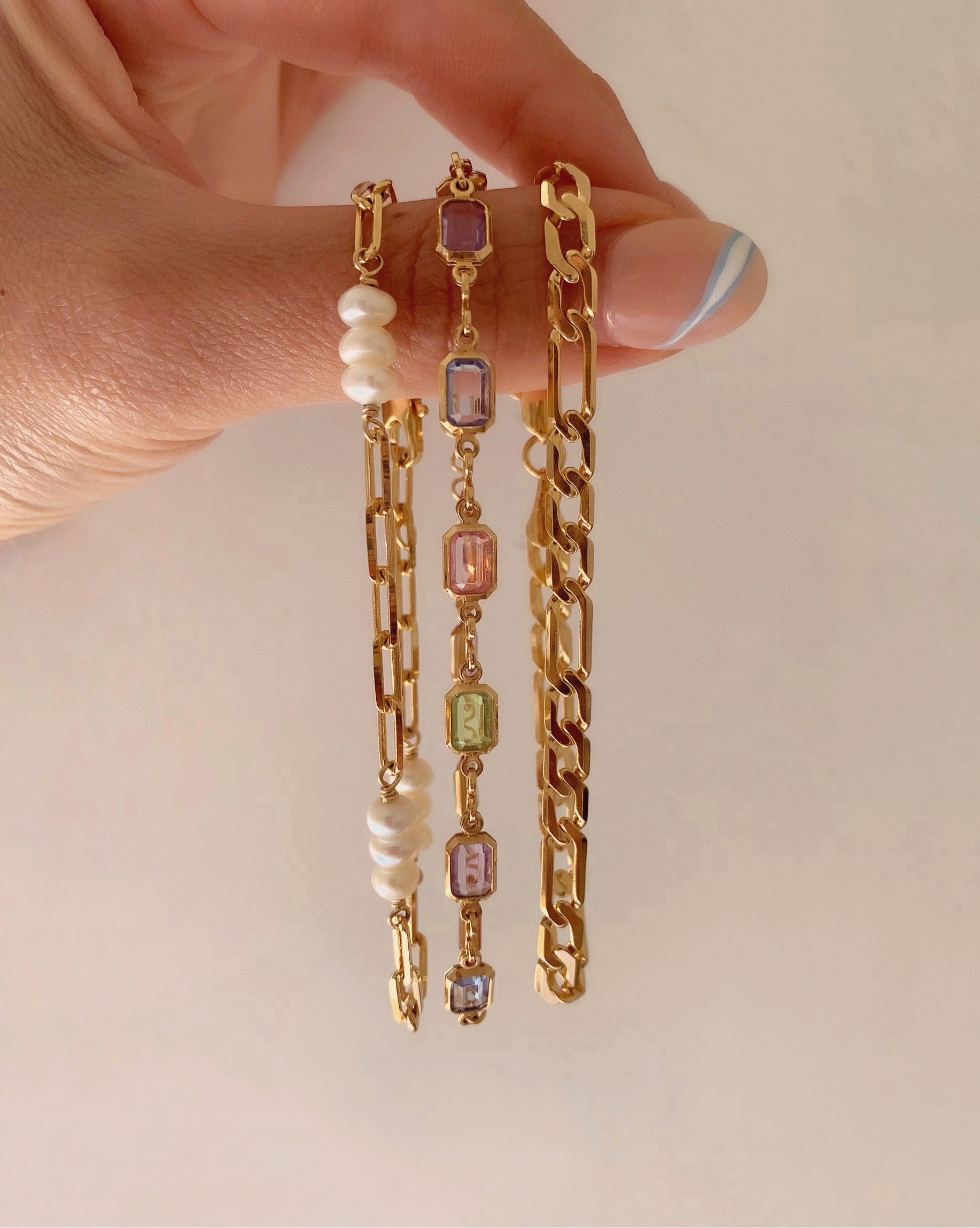 Pastel gold fill bracelet