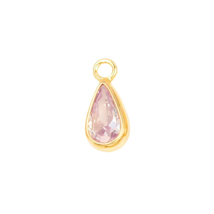 Gold June Teardrop Birthstone