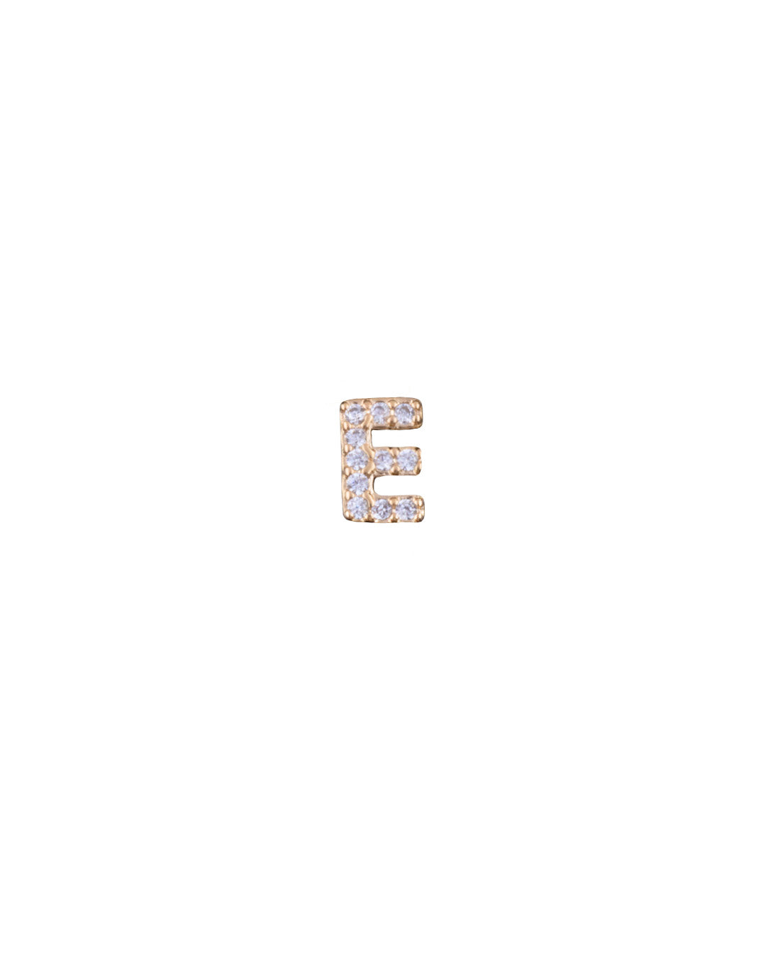 Gold Pavé Letter E