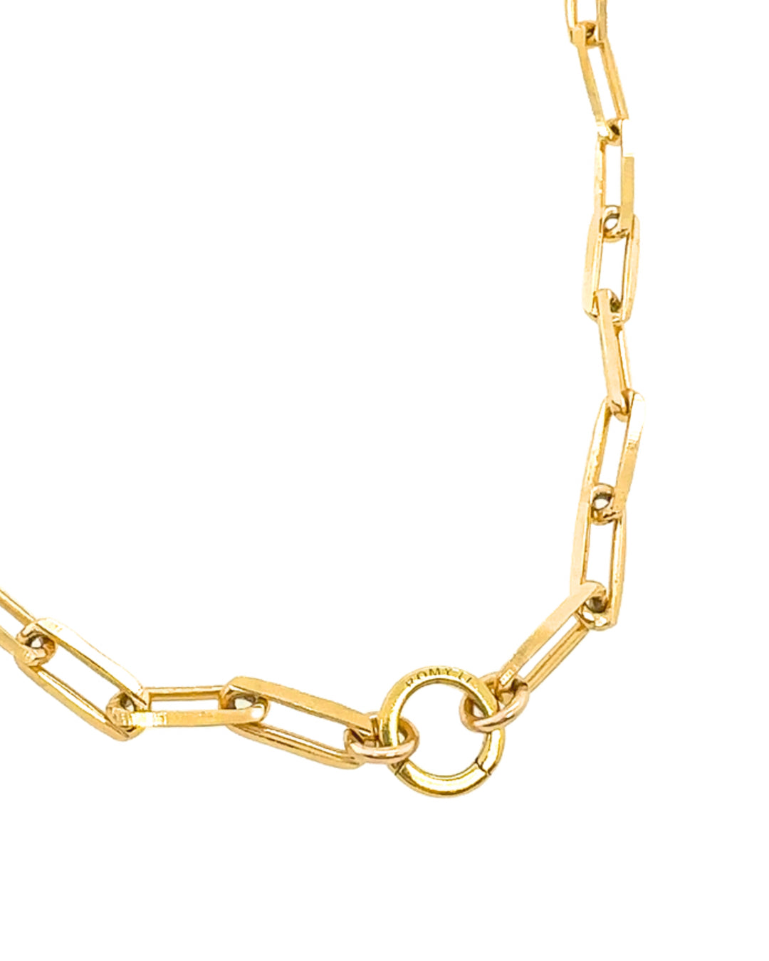 14k Gold fill large paperclip annex link clasp necklace