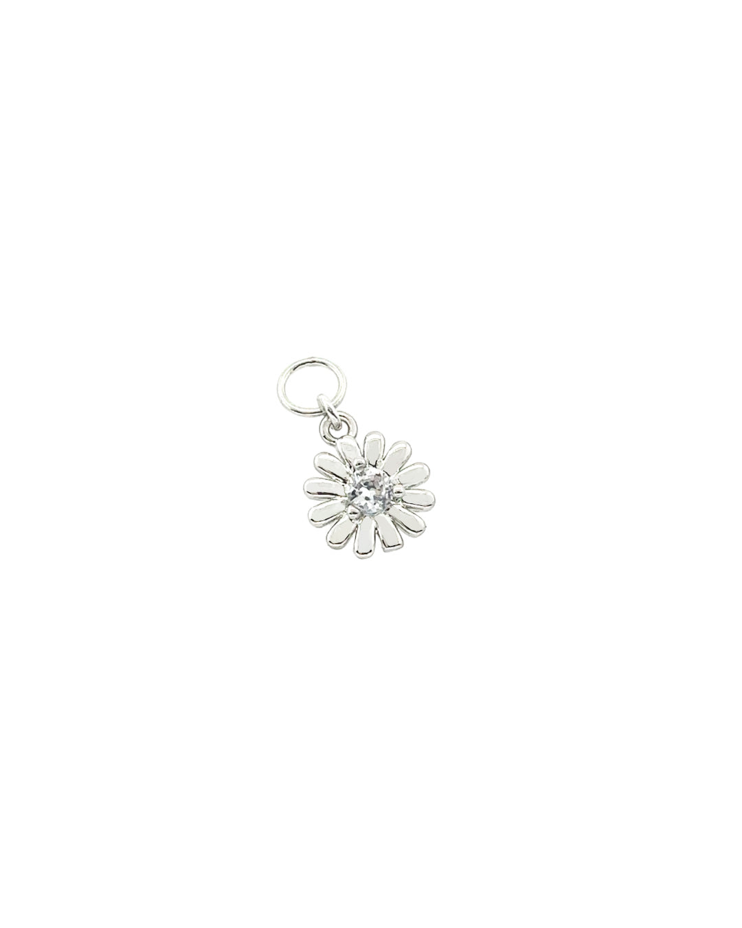 Sterling silver freshwater daisy flower earring charms for Huggie hoops earrings. Made in Australia.