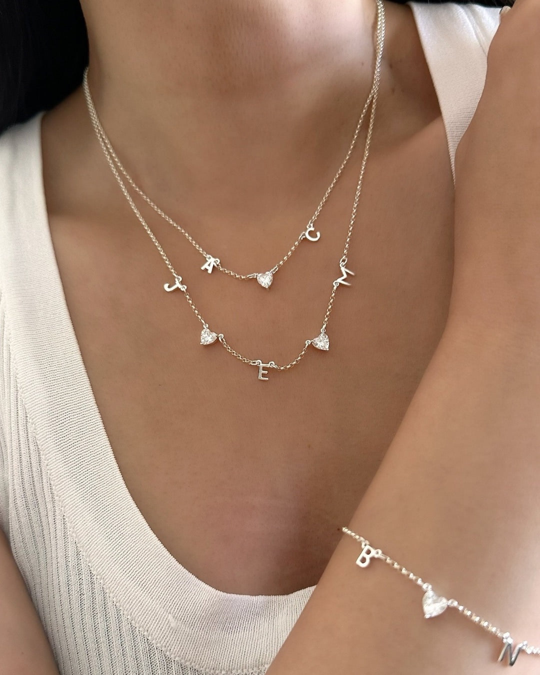 Silver Petite Initial Bracelet