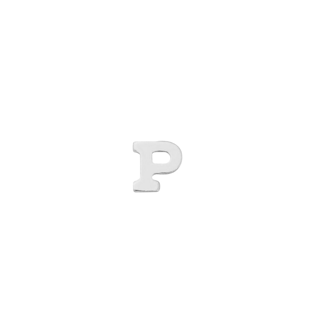 Classic Silver Letter P