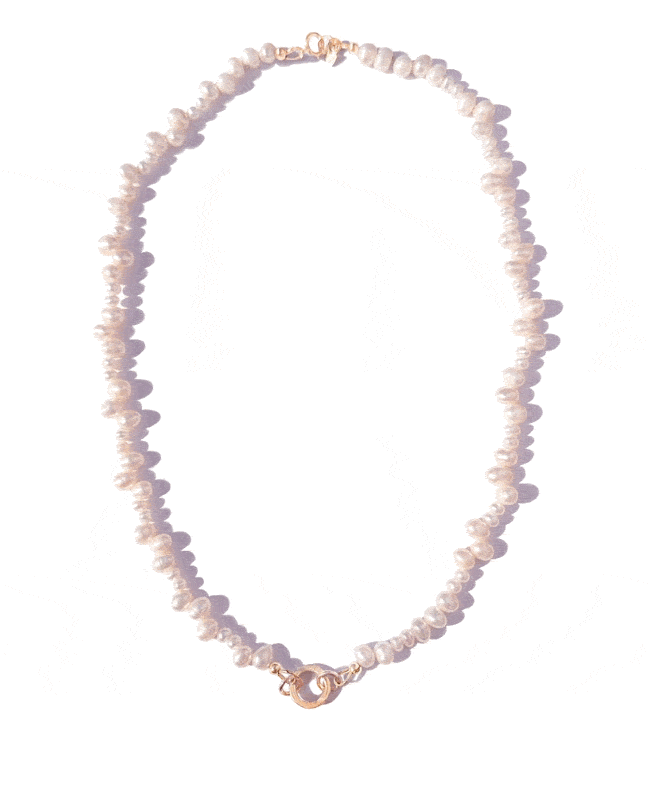 Pearl Charm Holder Necklace
