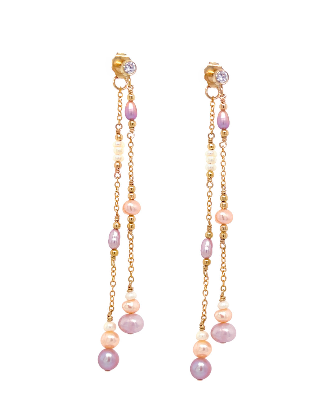 14k gold fill Freshwater Pearl stud earrings