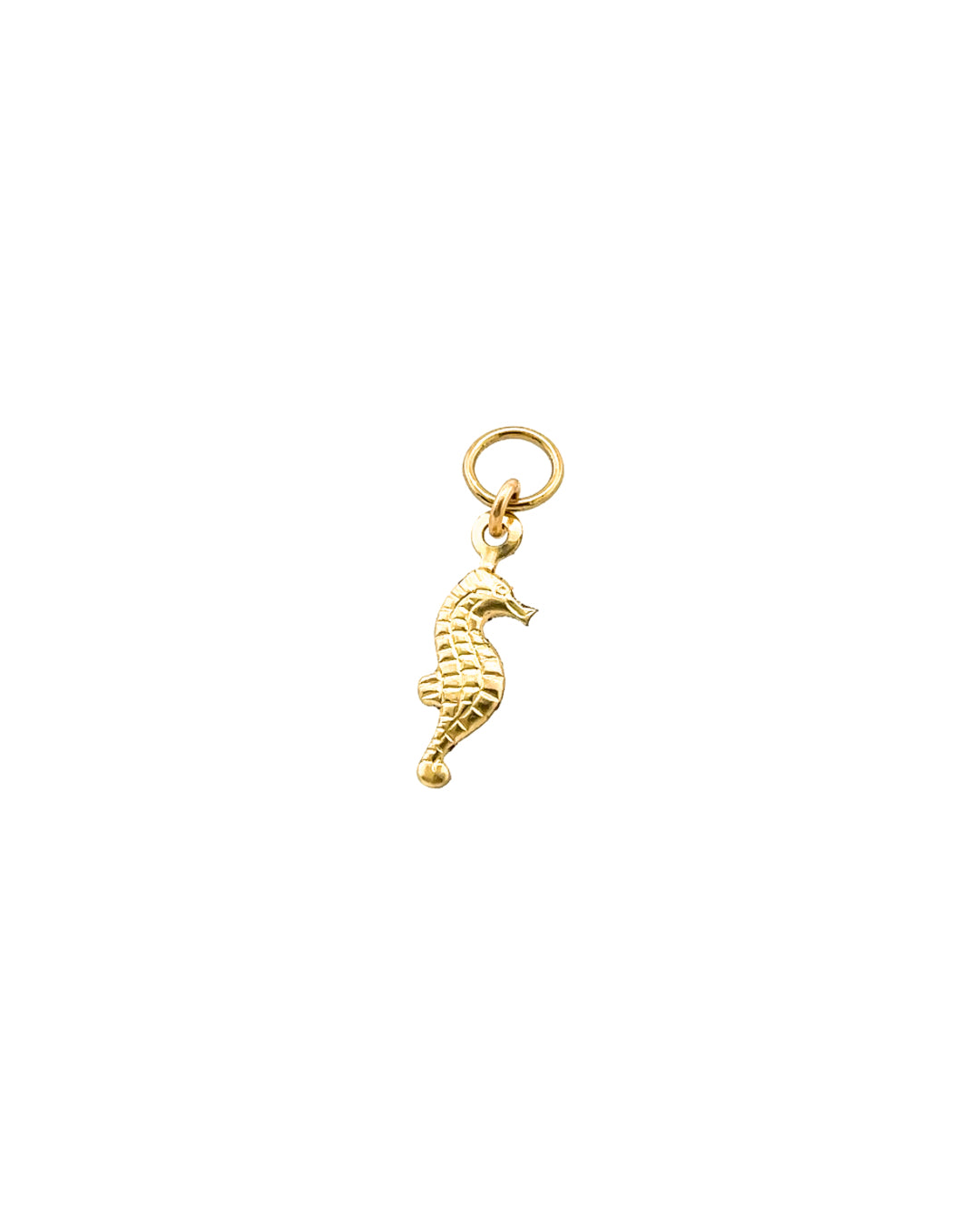 14k yellow gold fill seahorse starfish ocean seashell earring charm for huggie hoops. Made in Australia