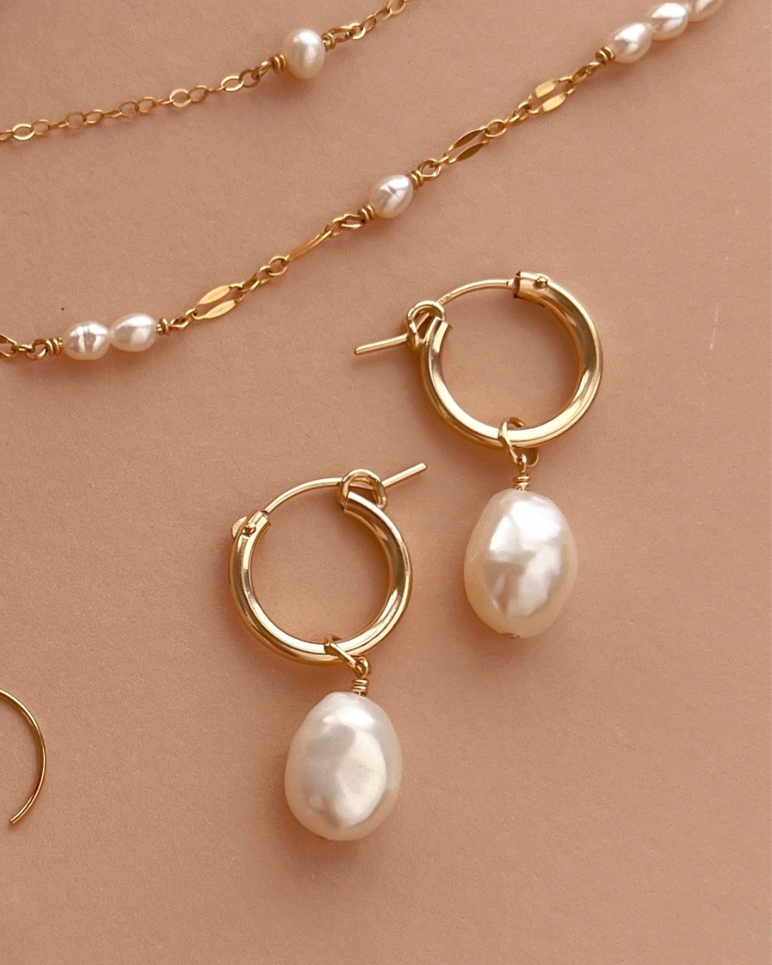 Presence Pearl Necklace and Earrings Set