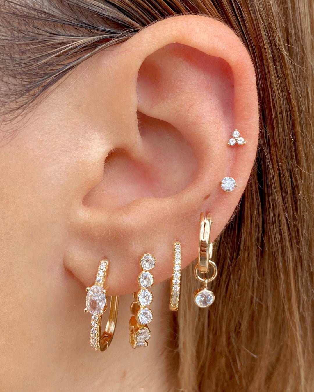 Classic Solitaire Necklace and Earrings Set