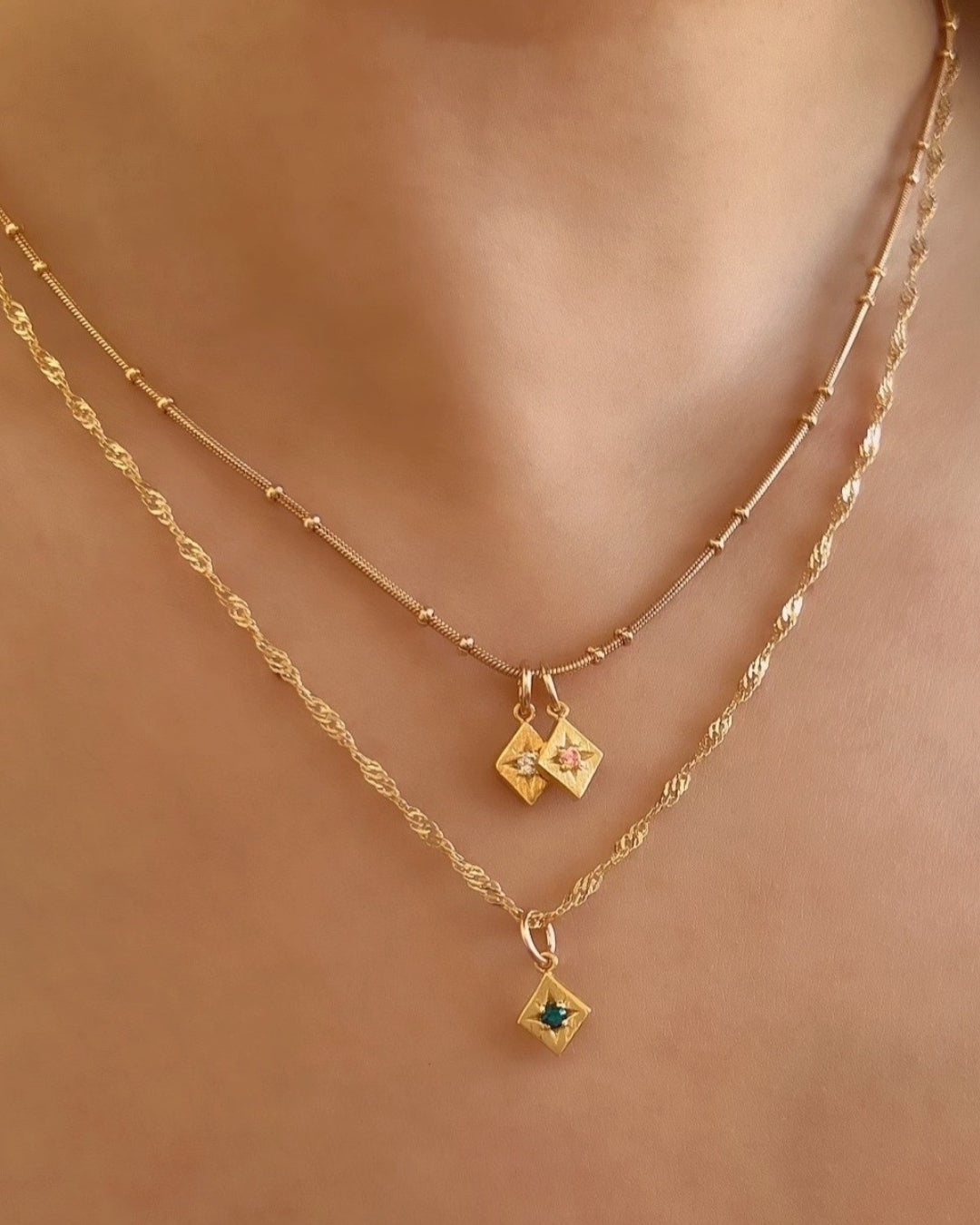 Versatile Gold-Filled Singapore Chain Necklace - Perfect for Mix and Match Style, Compatible with All Pendants in Our Range