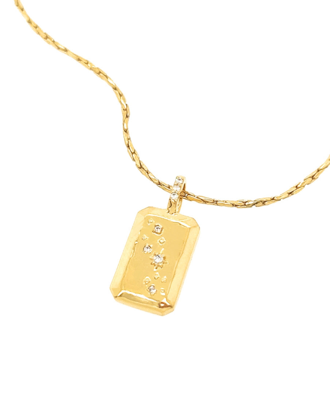 Gold Taurus Constellation Zodiac Star Sign Necklace