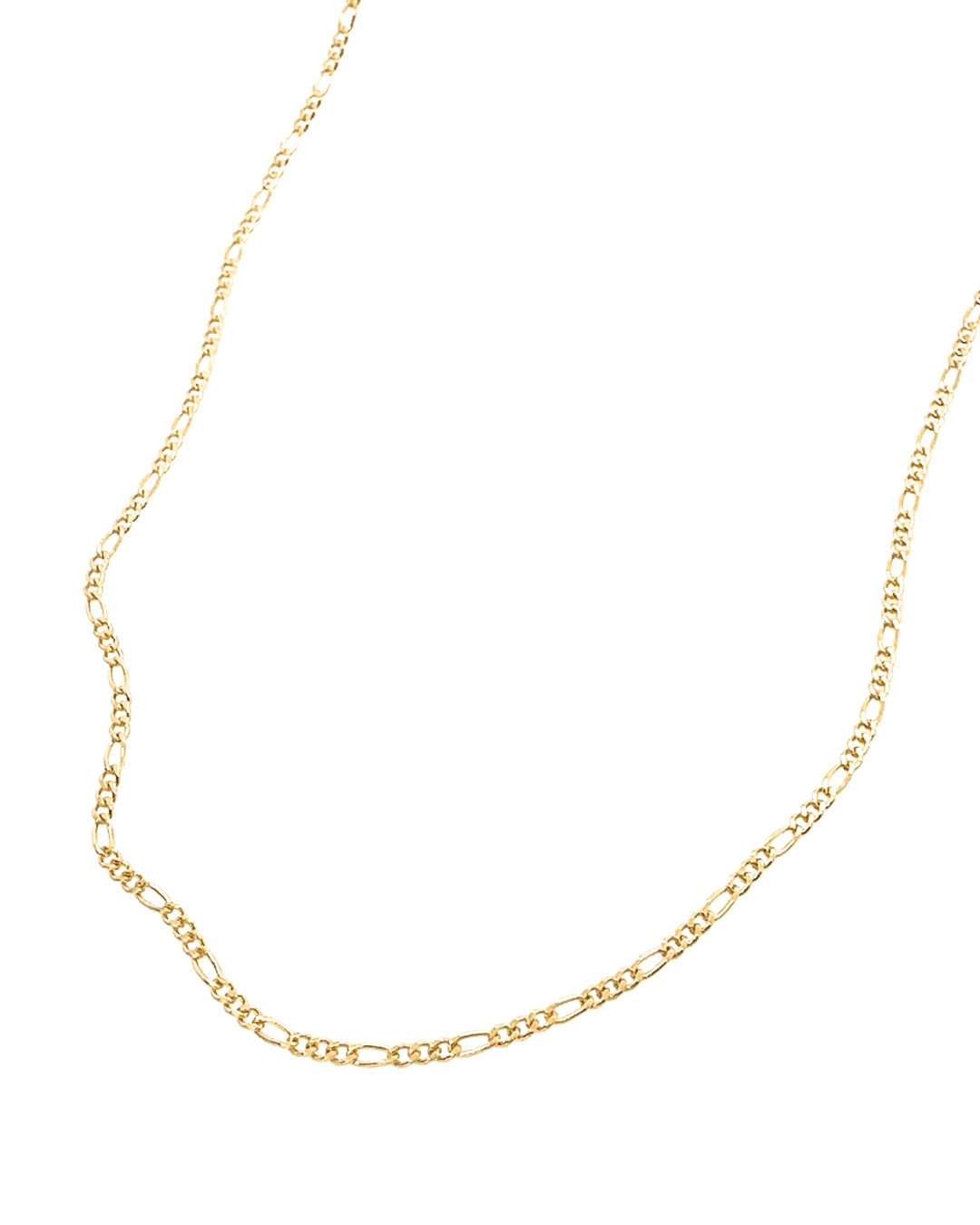 14k yellow gold fill fine Figaro chain necklace