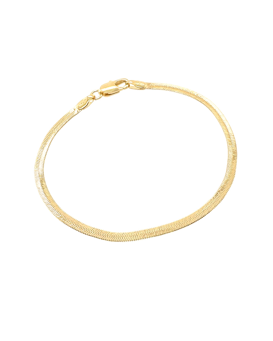 14k gold fill snake herringbone serpentine bracelet