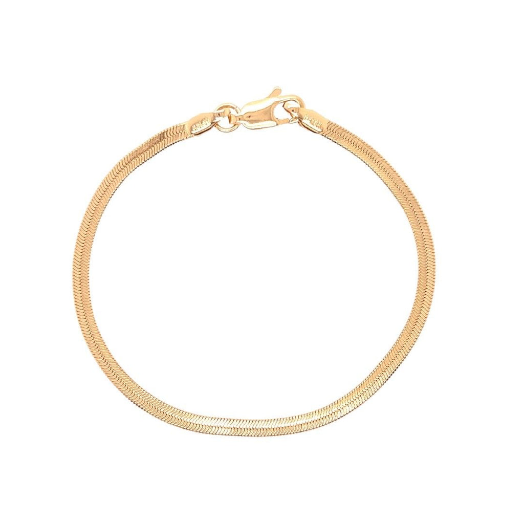 Gold Serpentine Herringbone Bracelet