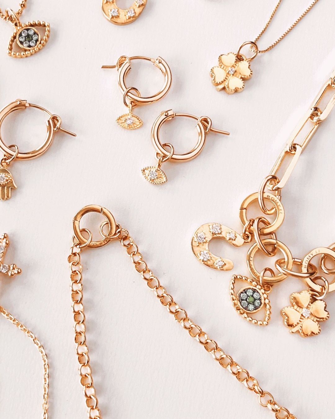 14k Gold fill Rolo annex link clasp necklace